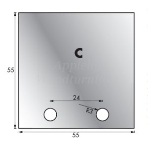 1 Pair 53 x 54mm Whitehill Type C HSS Blank Profile Limiters 002H00016