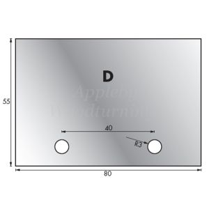 1 Pair 54 x 78mm Whitehill Type D HSS Blank Profile Limiters 002H00020