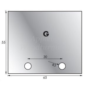 1 Pair 63 x 54mm Whitehill Type G HSS Blank Profile Limiters 002H00032