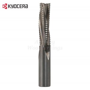 12mm dia x 42mm cut CNC S=12mm Roughing Spiral Router Z=3 Negative R/H Kyocera 