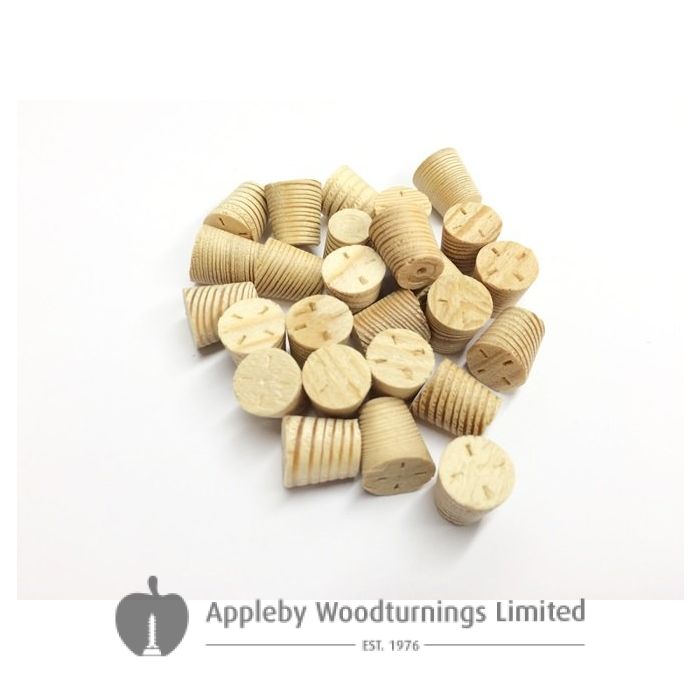 13mm Larch Tapered Wooden Plugs 100pcs 