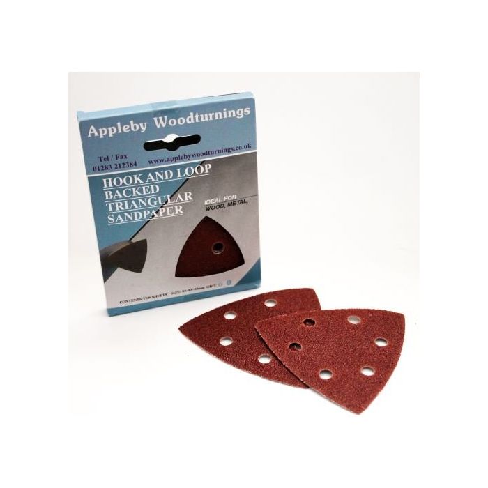 90mm Triangular Sanding Pads with Hook Loop Backing 1 pack of 10