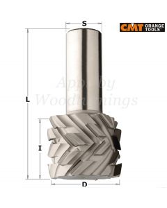 50mm dia x 38mm cut CNC PCD Diamond Spiral Router With 40° Shear Angle Z=3+3 S=25mm R/H CMT