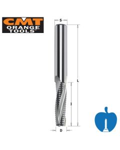 CMT 8mm x 32mm S=8mm Roughing Spiral Router with chip-breaker 3 Flute Positive L/H 195.081.12