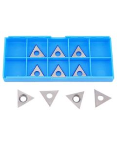 22 x 22 x 2mm Solid Carbide Triangle Spur Tips - 10pcs