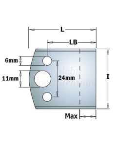 50mm Euro Profile BLANK Knives ONLY  