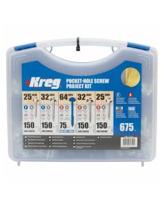 KREG Pocket Hole SCREW Kit 675pcs Boxed Set SK03