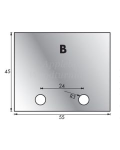 1 Pair 55 x 45mm Whitehill Type B HSS Blank Profile Knives 001H00012