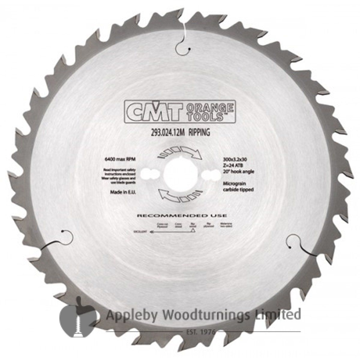 315mm Z=36 ATB Id=30 CMT Table Rip Saw Blade