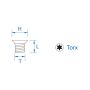 Spur Tip Fixing Screw M5 x 10 T20 - 1pc 