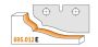 CMT Profile 12E, 50 x 25 x 2mm Panel Raiser Tips  - 1 pair 695.012E