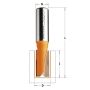 6.35mm dia x 19mm cut Straight Bit Router Cutter S=6.35mm CMT