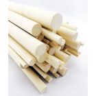 100 pcs 1/4 Dia Birch Hardwood Dowel Rods 12 Inches (6.35 x 300mm) Long Imperial Size