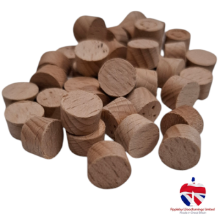 12mm Tap Fit Tapered Steamed Beech Plugs 100pcs