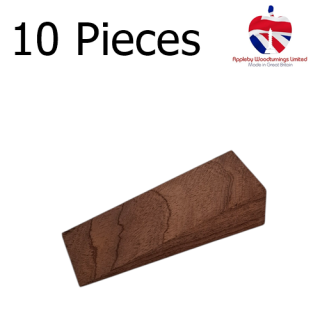 10 Pack 100mm X 40mm Sapele Hardwood Wedges 25mm High Tapering to 1mm To Aid Fitting of FD30 & FD60 Fire Rated Window & Door Sets