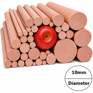 10mm Diameter x 1000mm (1 Meter) long Beech Dowel Rod