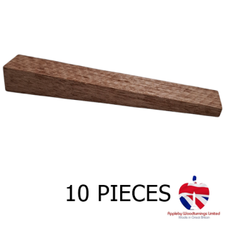 10 Pack 115mm X 18mm Sapele Hardwood Wedges 15mm High Tapering to 5mm To Aid Fitting of FD30 & FD60 Fire Rated Window & Door Sets