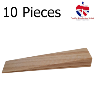 10 Pack 120mm x 25mm Softwood Wedges 15mm High Tapering to 0mm To Aid Fitting of FD30 & FD60 Fire Rated Window & Door Sets