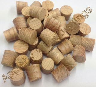 3/8 Inch American Red Oak Tapered Wooden Plugs 100pcs