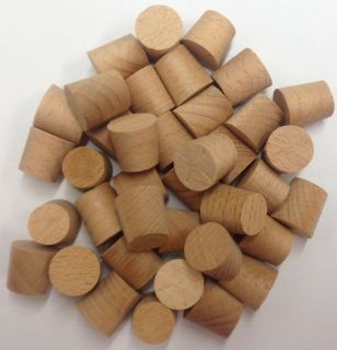 12mm Dark/St Beech Tapered Wooden Plugs 100pcs