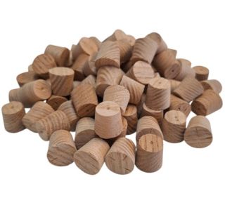 12mm Dark Ash Cross Grain Tapered Wooden Plugs