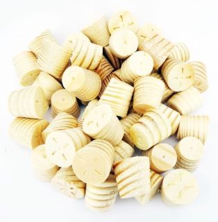 12mm Softwood / Pine Cross Grain Tapered Wooden Plugs 100pcs