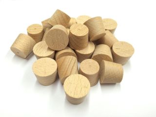 17mm Steamed Beech Tapered Wooden Plugs 100pcs supplied by Appleby Woodturnings