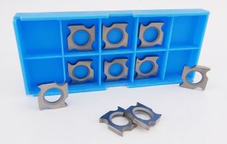 18 x 18 x 2.95mm Square Reversible Hook Tip Grooving Knives 1 Box ( 10pcs)