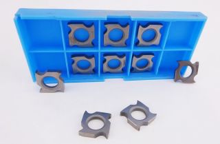 18 x 18 x 3.7mm Square Reversible Hook Tip Grooving Knives 1 Box ( 10Pcs )