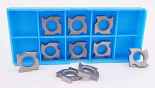 18 x 18 x 4mm Square Reversible Hook Tip Grooving Knives 1 Box ( 10Pcs )