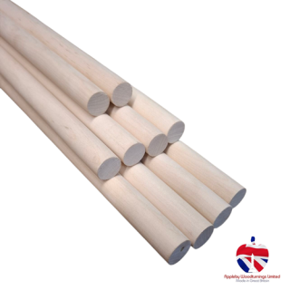 3/4" (19.05mm) diameter x 36" (914mm) long Hardwood Dowel Rod