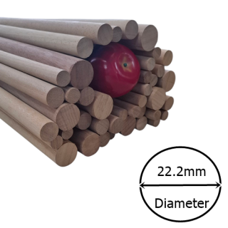 7/8" (22.22mm) Diameter x 1000mm (1 Meter) Long Iroko Dowel Rod