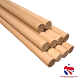 25mm Diameter x 1000mm (1 Meter) Long Iroko Dowel Rod