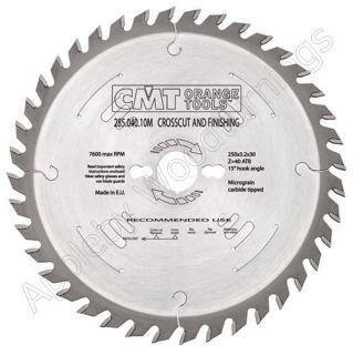 254mm Z=60 Neg CMT Cross Cut Saw Blade  294.060.10M         