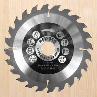160mm Diameter 30 Tooth Reisser Hand Held / Portable Ripping Saw Blade With 20mm Bore 1602030POS