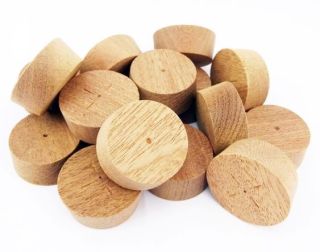 32mm Sapele Cross Grain Tapered Wooden Plugs