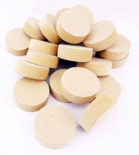 35mm x 12mm Straight Sided Brown MDF Wooden Plugs 100pcs