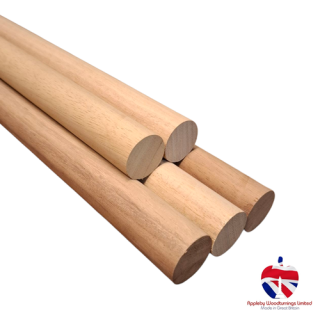 35mm Diameter x 1000mm (1 Meter) Long Iroko Dowel Rod