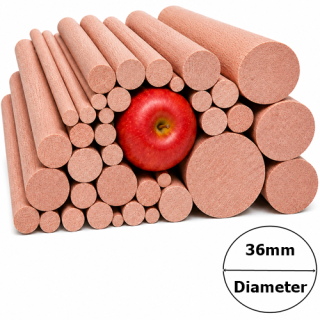 36mm Diameter x 1000mm long Beech Dowel Rod