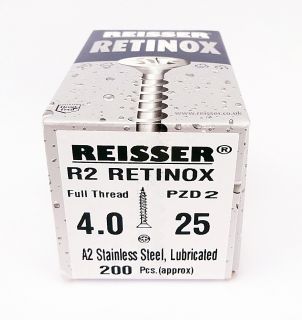 Reisser R2 Retinox Stainless Steel Wood Screws 4.0mm x 30mm 200pcs