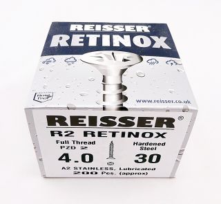Reisser R2 Retinox Stainless Steel Wood Screws 4.0mm x 30mm 200pcs