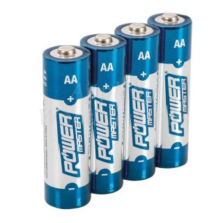 4 Pack AA 1.5V Powermaster  Premium Alkaline Batteries Industrial Strength