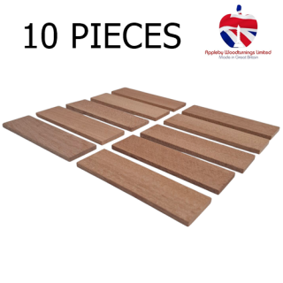 10 Pack 100mm Long X 30mm Wide Sapele Hardwood Packers 4mm Thickness To Aid Fitting of FD30 & FD60 Fire Rated Window & Door Sets