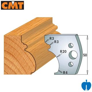 50mm Euro Profile Knives No.501 CMT 690.501 - 1 pair