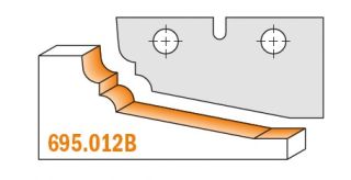 CMT Profile 12B, 50 x 25 x 2mm Panel Raiser Tips  - 1 pair 695.012B