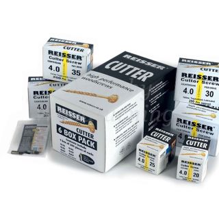 Reisser CUTTER 6 Box Trial Pack 1,200pc Wood Screws + 2 Pozi Bits 
