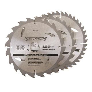 3 Pack 184mm TCT Circular Saw Blades to suit PEUGEOT SC53C / TC3009 