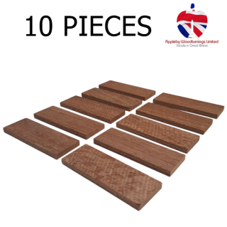 10 Pack 100mm Long X 30mm Wide Sapele Hardwood Packers 6mm Thickness To Aid Fitting of FD30 & FD60 Fire Rated Window & Door Sets