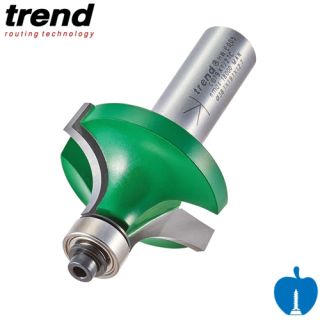 38.1mm Diameter Trend Ovolo & Rounding Over Router Cutter With 12.7mm Radius 1/2" Shank C079