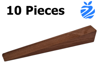 10 Pack 200mm x 30mm Sapele Hardwood Wedges 30mm High Tapering to Zero To Aid Fitting of FD30 & FD60 Fire Rated Window & Door Sets